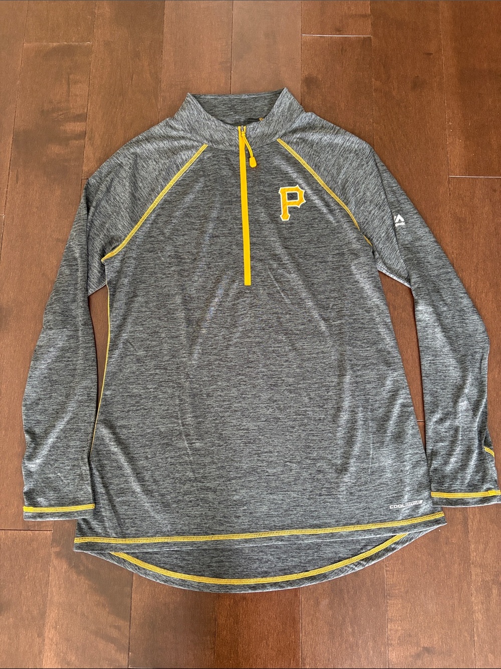Majestic Gray Pullover with Yellow Zip and Logo
